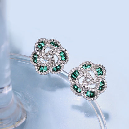 [Royal Jewellery]Exquisite Flower Shape Daily Earrings