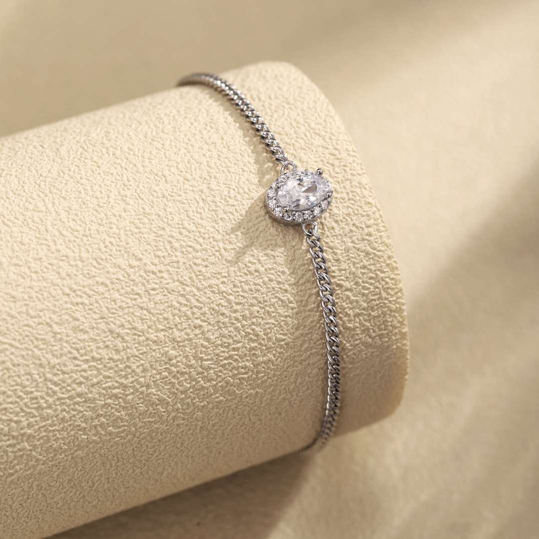 [Royal Jewellery]Exquisite Oval Shape Bracelet