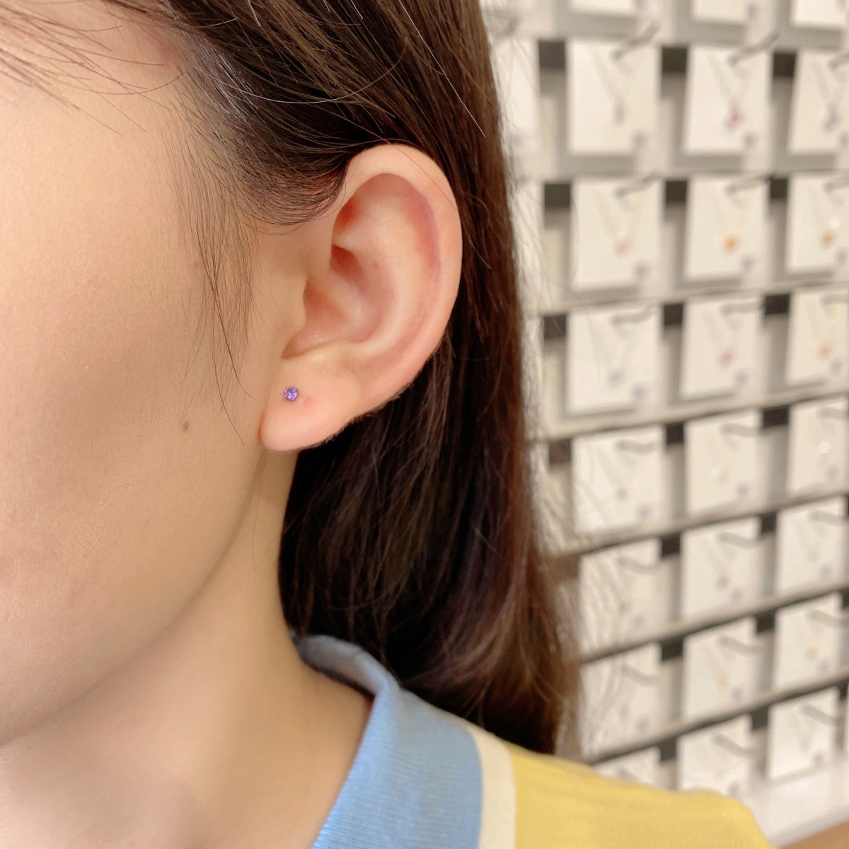 [Royal Jewellery]Delicate Solitaire Earrings