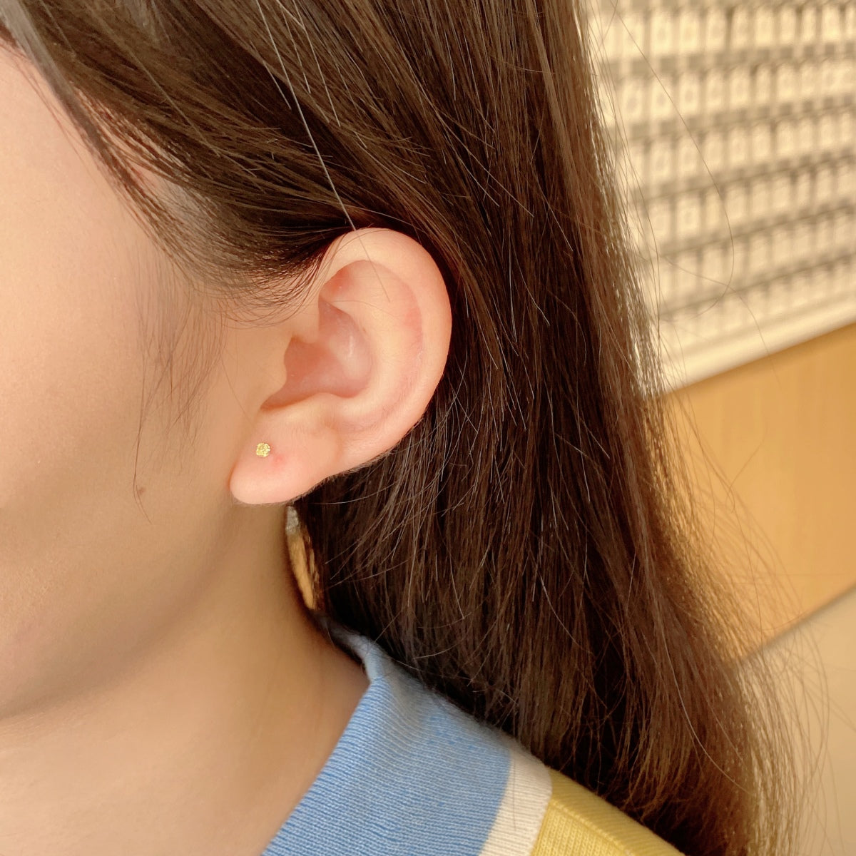 [Royal Jewellery]Delicate Solitaire Earrings