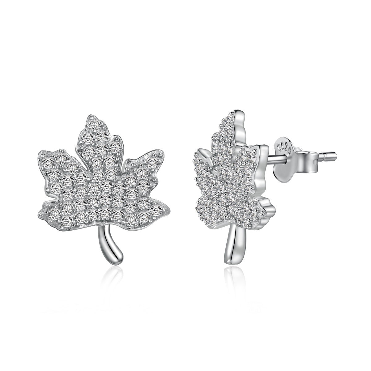 [Royal Jewellery]Exquisite Maple Leaf Design Earrings