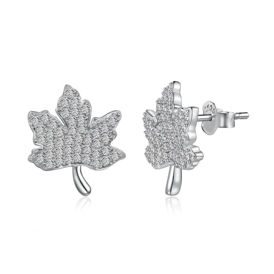 [Royal Jewellery]Exquisite Maple Leaf Design Earrings