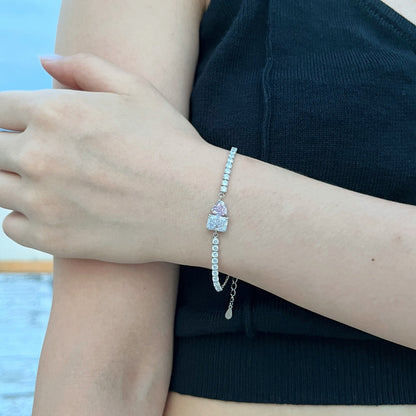 [Royal Jewellery]Dazzling Unique Multi Shape Lover Bracelet