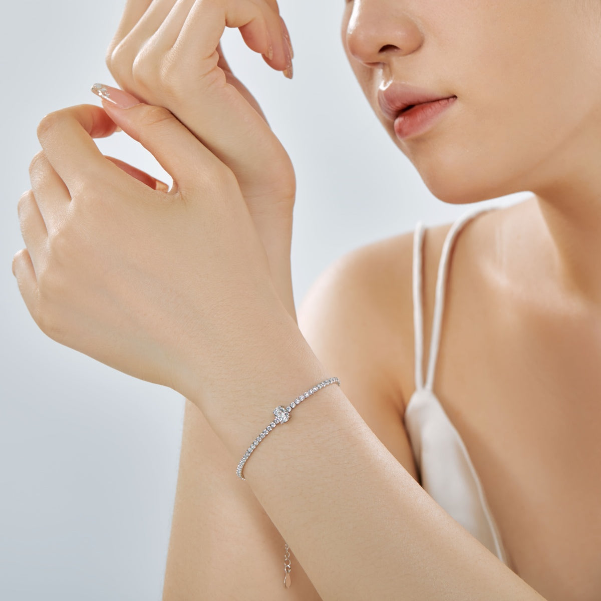 [Royal Jewellery]0.75 Carat Exquisite Oval Cut Daily Bracelet