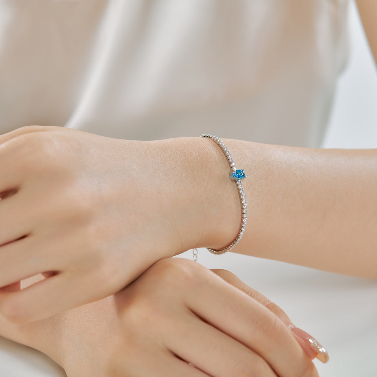 [Royal Jewellery]0.75 Carat Exquisite Oval Cut Daily Bracelet