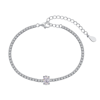 [Royal Jewellery]0.75 Carat Exquisite Oval Cut Daily Bracelet