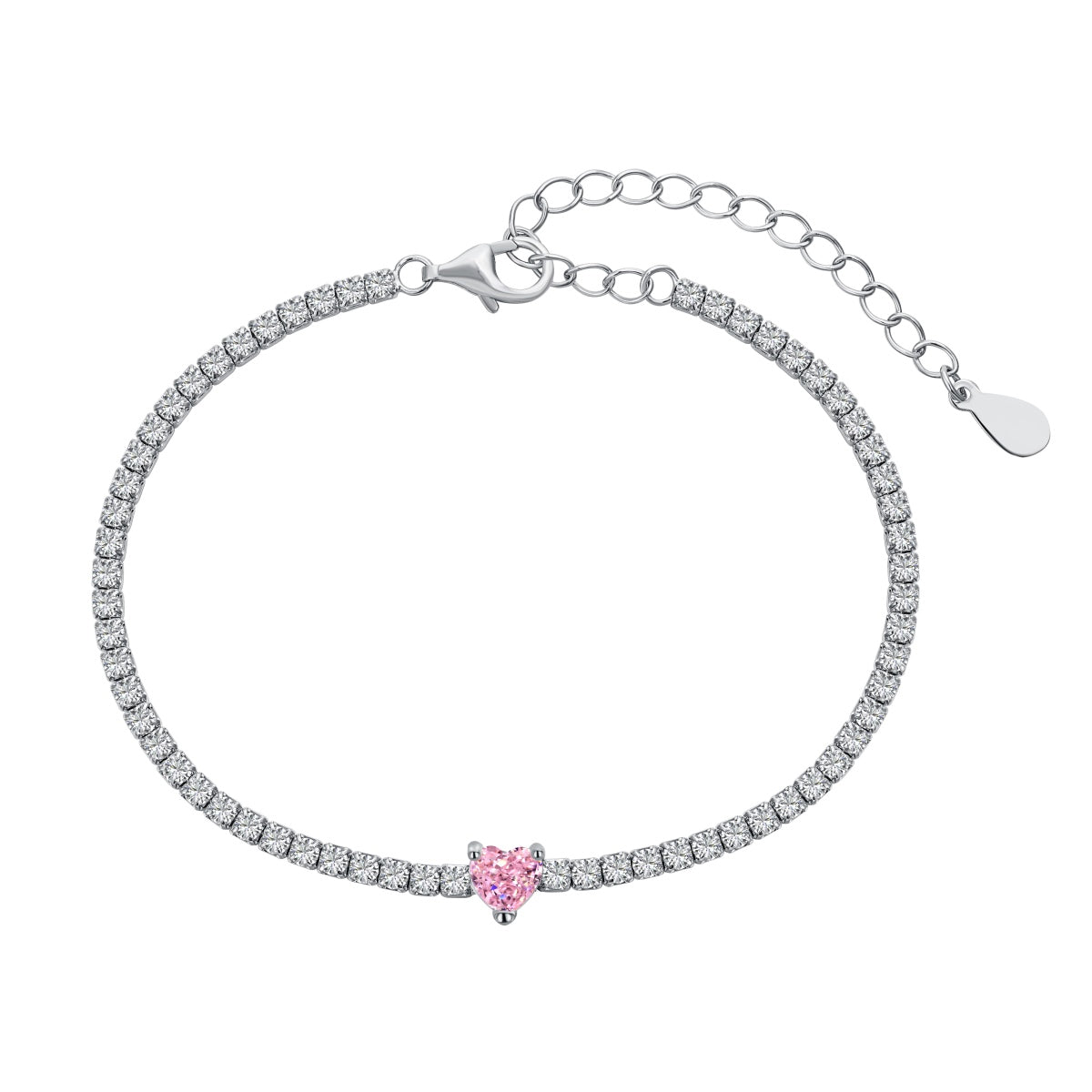 [Royal Jewellery]0.5 Carat Elegant Romantic Heart Shape Lover Bracelet