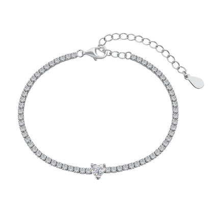 [Royal Jewellery]0.5 Carat Elegant Romantic Heart Shape Lover Bracelet
