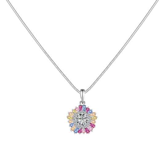 [Royal Jewellery]Charming Flower Colorful Necklace