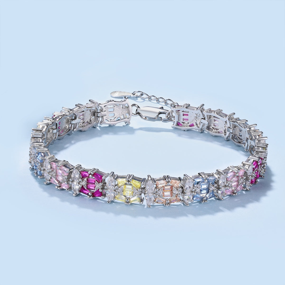 [Royal Jewellery]Delicate Colorful Multi Cut Party Bracelet