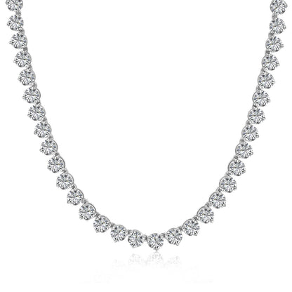 [Royal Jewellery]Ornate Heart Cut Tennis Necklace