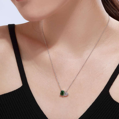 [Royal Jewellery]Dazzling Square & Heart Shape Necklace