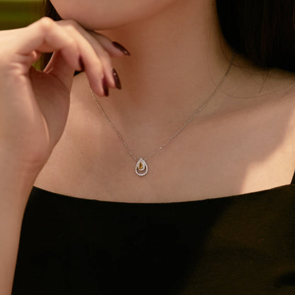[Royal Jewellery]Sparkling Pear Cut Necklace