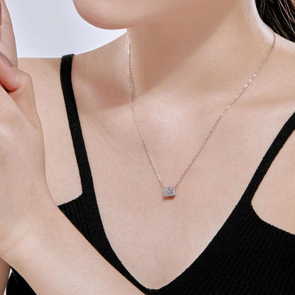 [Royal Jewellery]Luxurious Square Shape Colorful Necalack