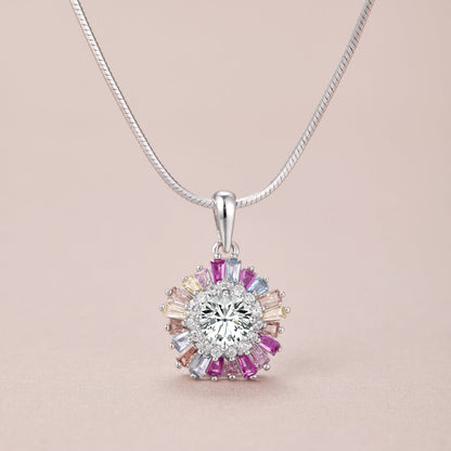 [Royal Jewellery]Charming Flower Colorful Necklace