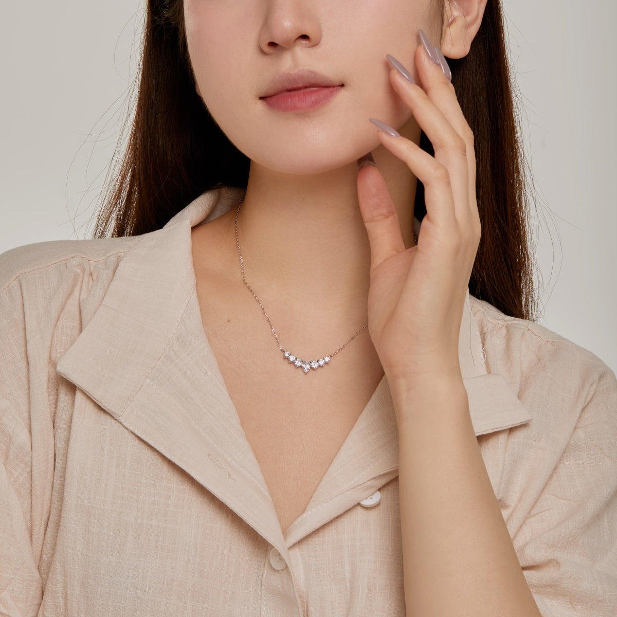 [Royal Jewellery]Dainty Colorful Heart Necklace