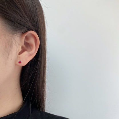 [Royal Jewellery]Sparkling Colorful Round Shape Earrings
