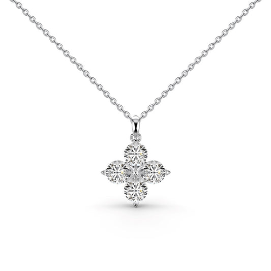 [Royal Jewellery]Four-Leaf Clover And Eight-Pointed Star Necklace