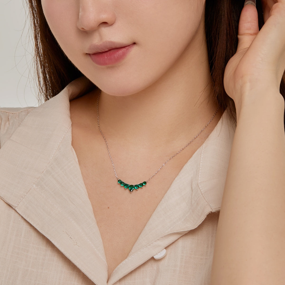 [Royal Jewellery]Dainty Colorful Heart Necklace