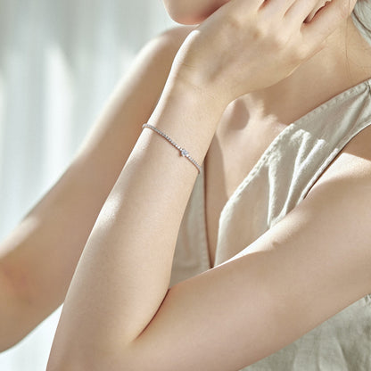 [Royal Jewellery]0.5 Carat Elegant Romantic Heart Shape Lover Bracelet