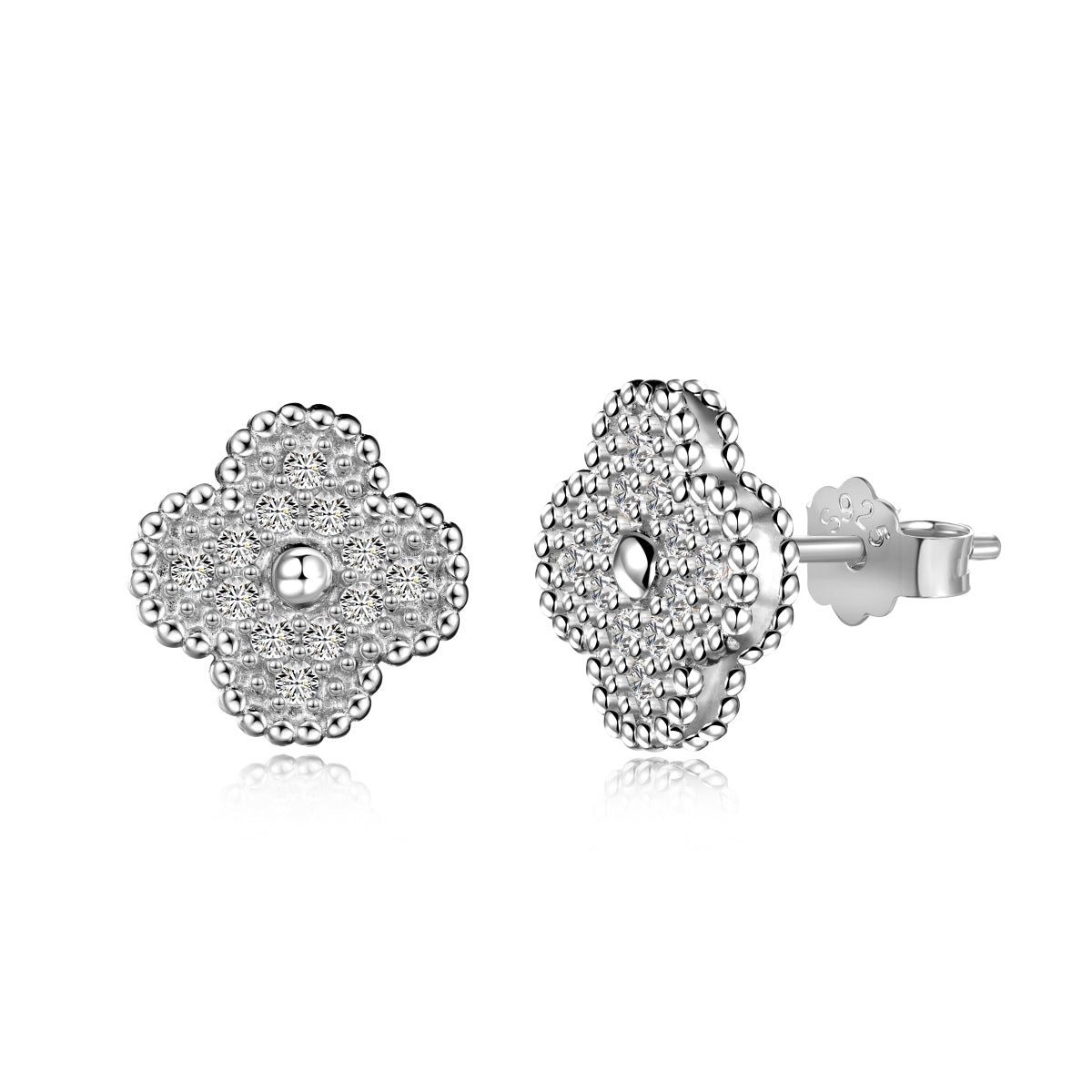 [Royal Jewellery]Four Leaf Clover Fashion Earrings