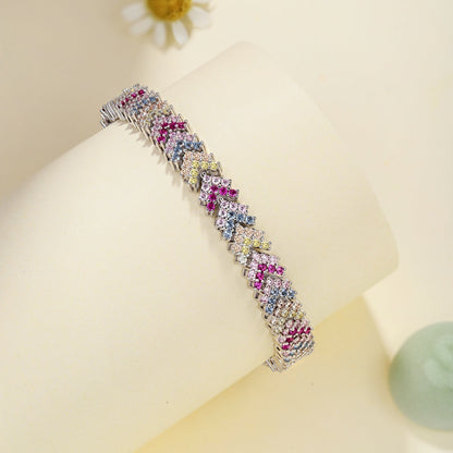 [Royal Jewellery]Ornate Sparkling Round Cut Party Bracelet