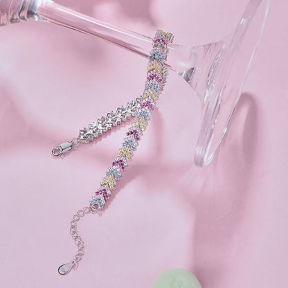 [Royal Jewellery]Ornate Sparkling Round Cut Party Bracelet