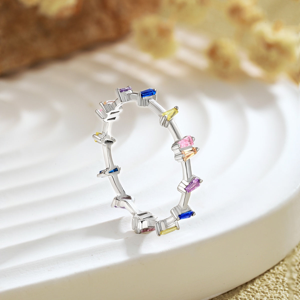 [Royal Jewellery]Unique Trapezoid Cut Daily Ring
