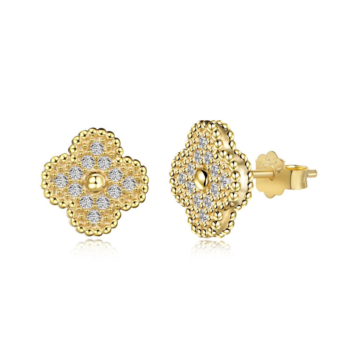 [Royal Jewellery]Four Leaf Clover Fashion Earrings