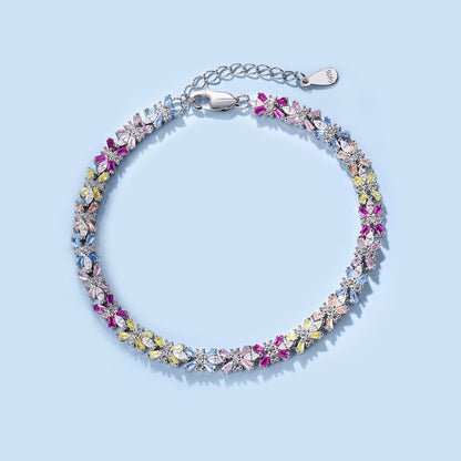 [Royal Jewellery]Radiant Colorful Emerald Cut Party Bracelet