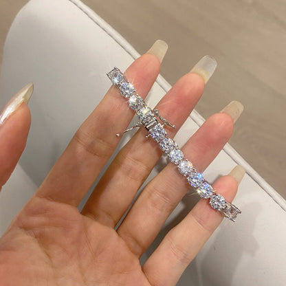 [Royal Jewellery]Ornate Sparkling Round Cut Wedding Bracelet