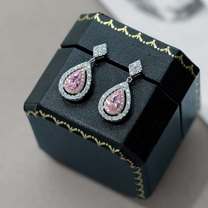 [Royal Jewellery]Ornate Delicate Water Drop Shape Banquet Earrings