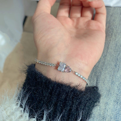 [Royal Jewellery]Dazzling Unique Multi Shape Lover Bracelet