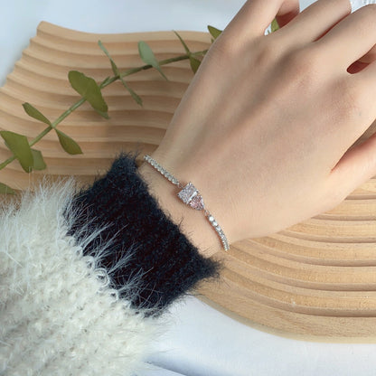 [Royal Jewellery]Dazzling Unique Multi Shape Lover Bracelet