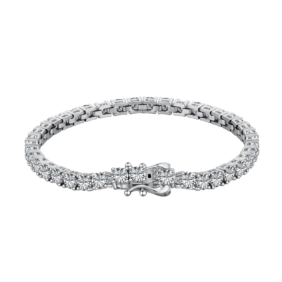 [Royal Jewellery]Luxurious Ornate Round Cut Tennis Bracelet