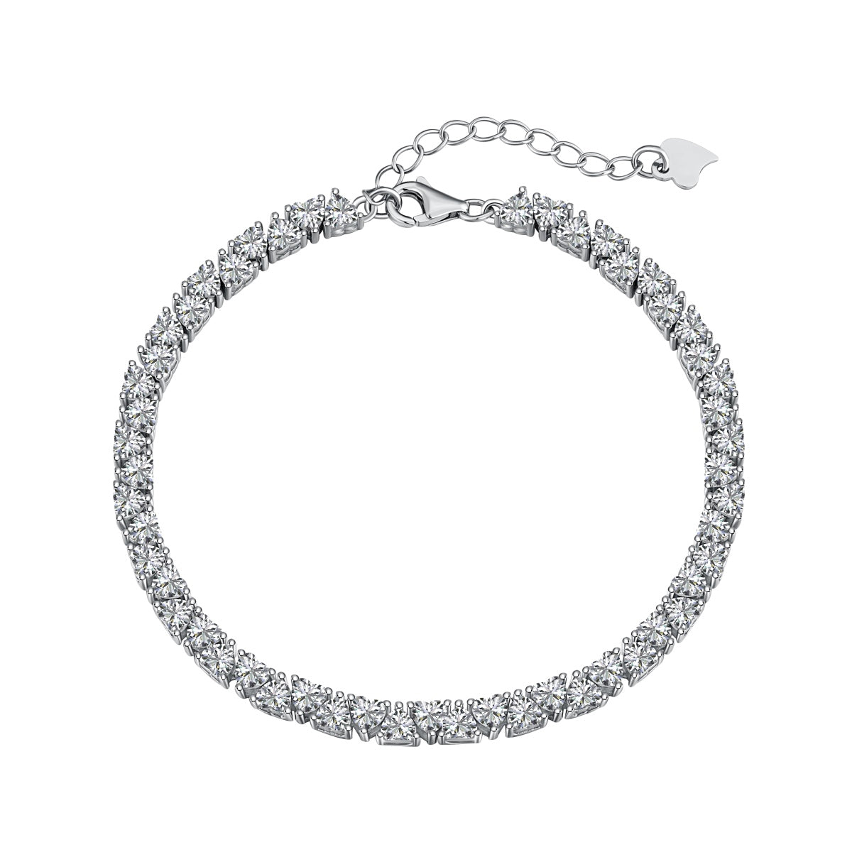 [Royal Jewellery]Dazzling Romantic Heart Shape Lover Bracelet