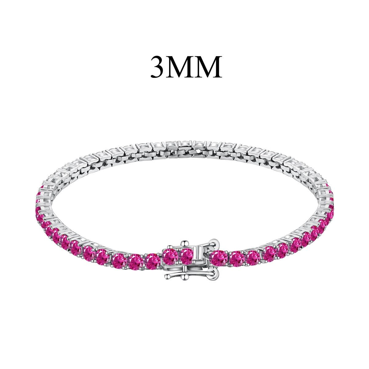 [Royal Jewellery]Radiant Colorful Round Cut Party Bracelet