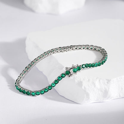 [Royal Jewellery]Radiant Colorful Round Cut Party Bracelet