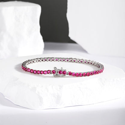 [Royal Jewellery]Radiant Colorful Round Cut Party Bracelet