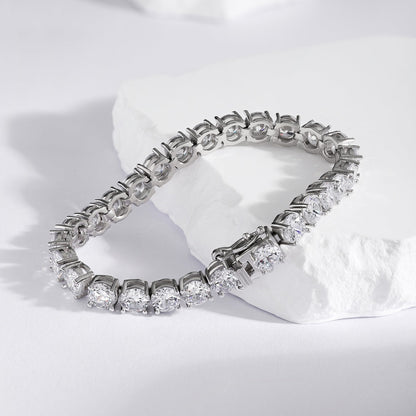 [Royal Jewellery]0.75 Carat Dazzling Round Cut Wedding Bracelet