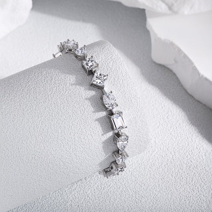 [Royal Jewellery]Unique Exquisite Multi Cut Daily Bracelet