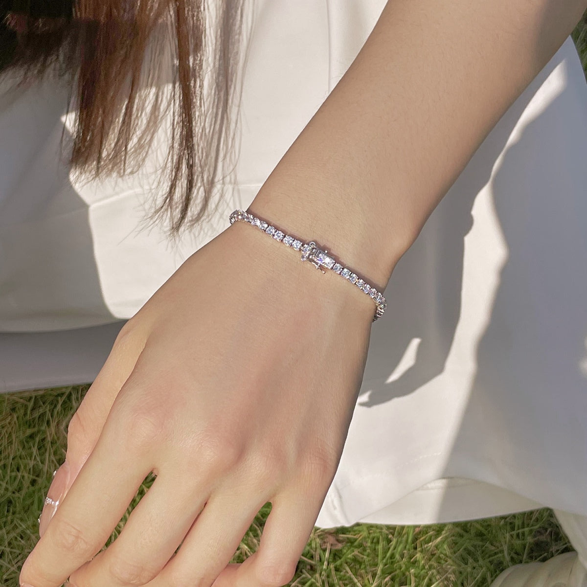 [Royal Jewellery]Radiant Colorful Round Cut Party Bracelet
