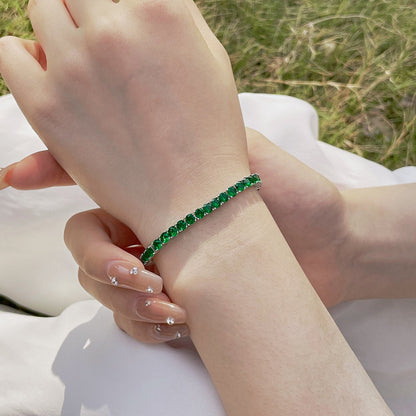 [Royal Jewellery]Radiant Colorful Round Cut Party Bracelet