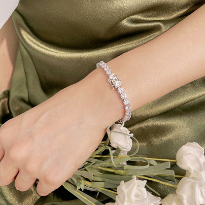 [Royal Jewellery]Ornate Sparkling Round Cut Wedding Bracelet