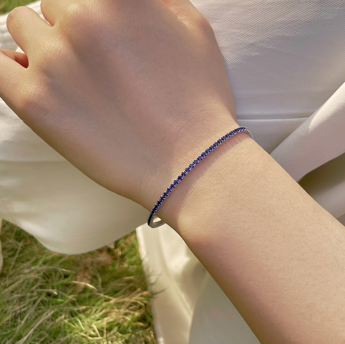 [Royal Jewellery]Radiant Colorful Round Cut Party Bracelet