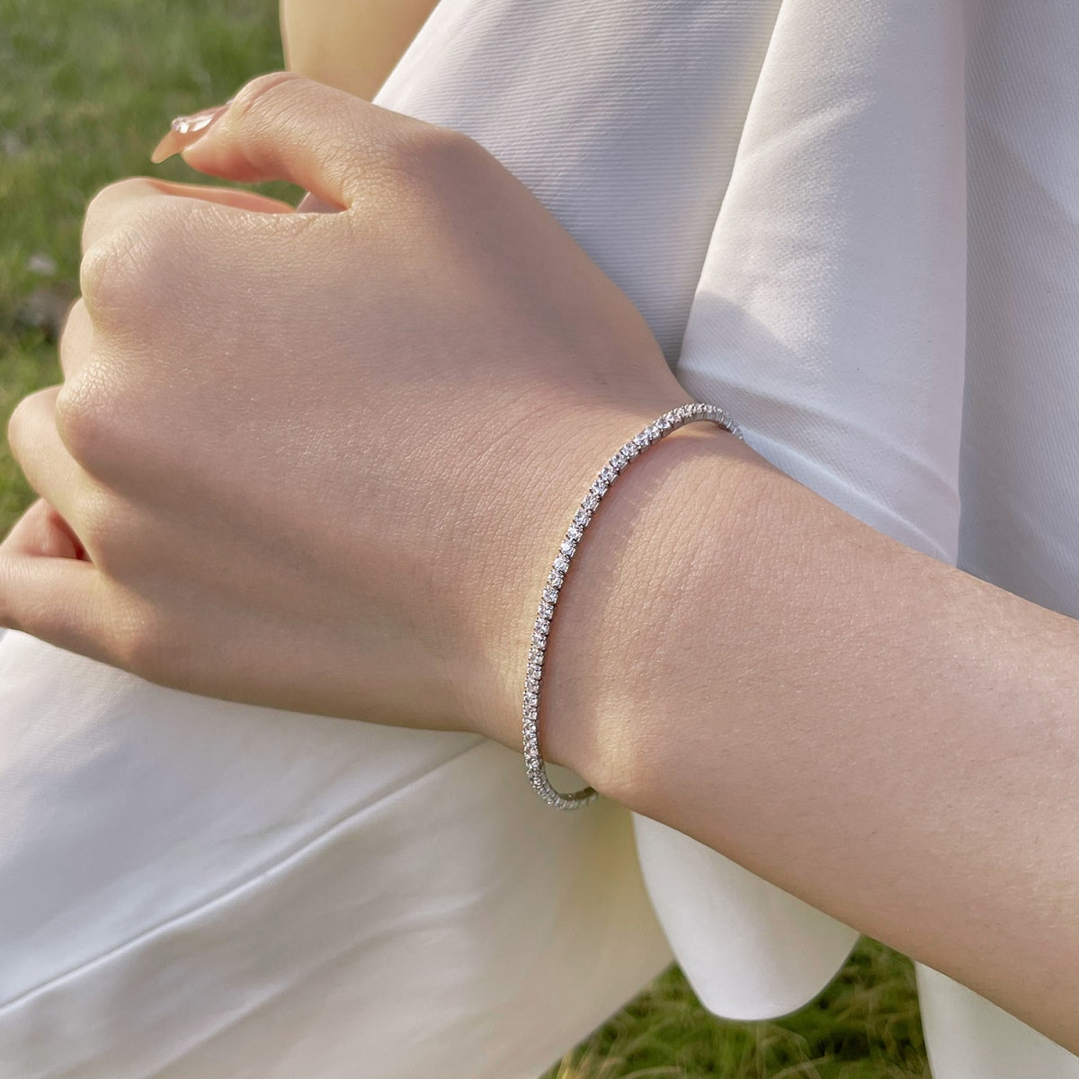 [Royal Jewellery]Radiant Colorful Round Cut Party Bracelet