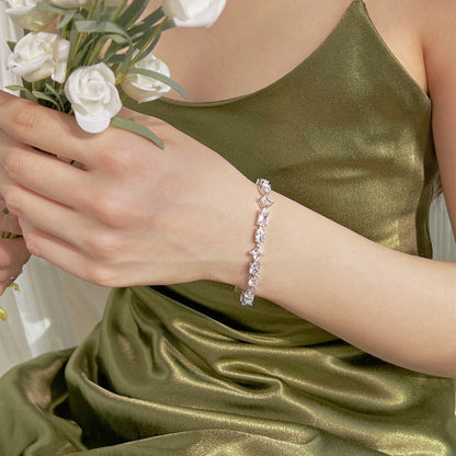 [Royal Jewellery]Unique Exquisite Multi Cut Daily Bracelet