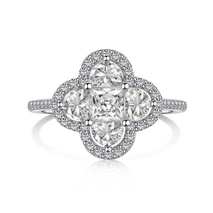 [Royal Jewellery]Luxurious Eternity Flower Shape Banquet Ring