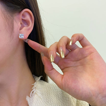 [Royal Jewellery]Ornate Square Shape Earrings