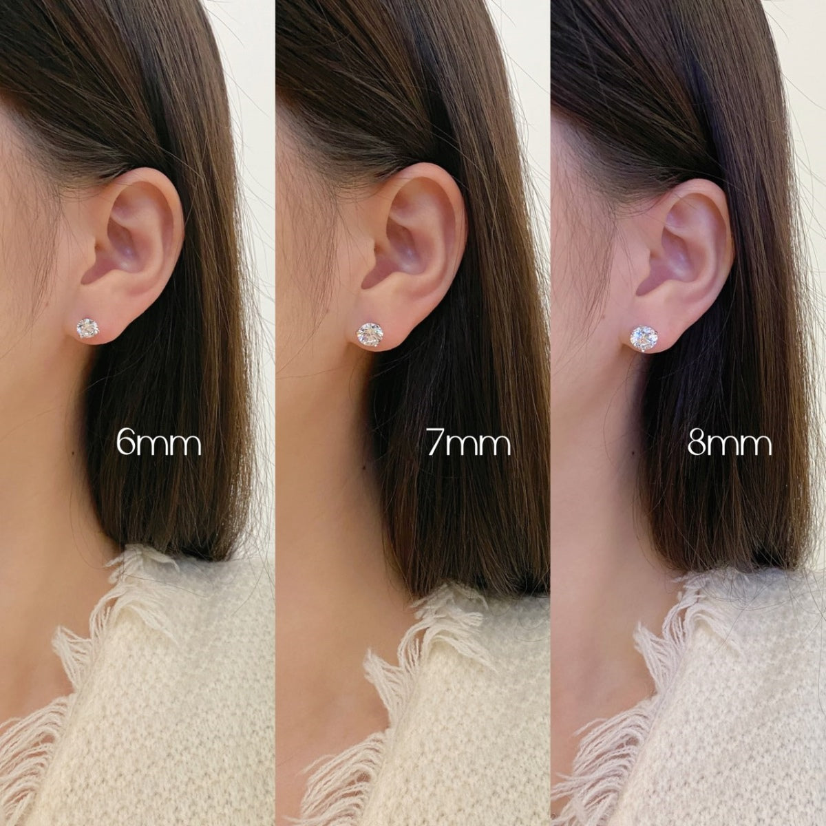 [Royal Jewellery]Dainty Round Shape Earrings